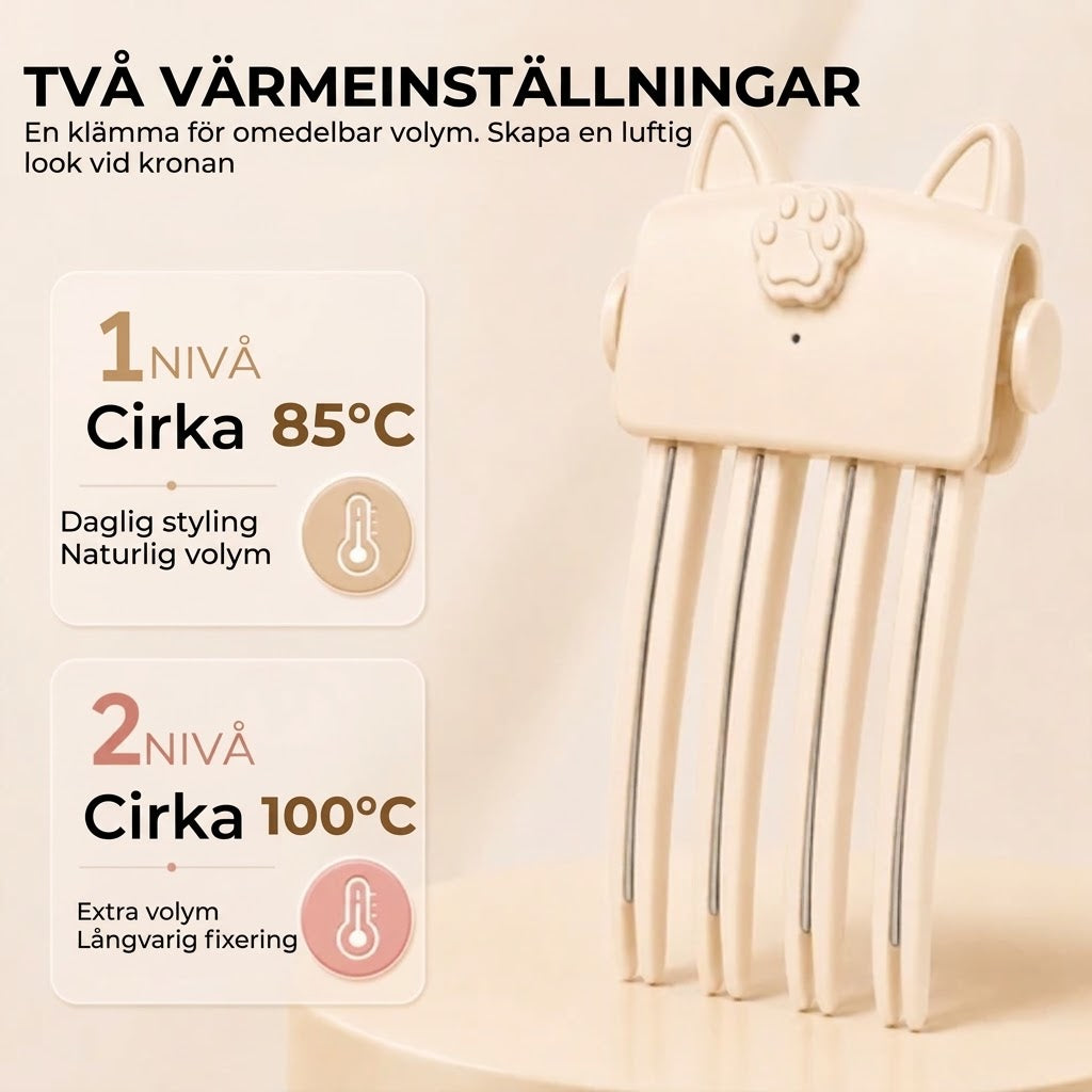 Uppvärmd Volymkam för Hår