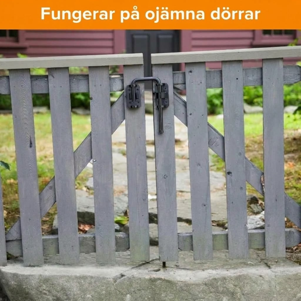 Skjutdörrslås i Rostfritt Stål - Säkerhetslås