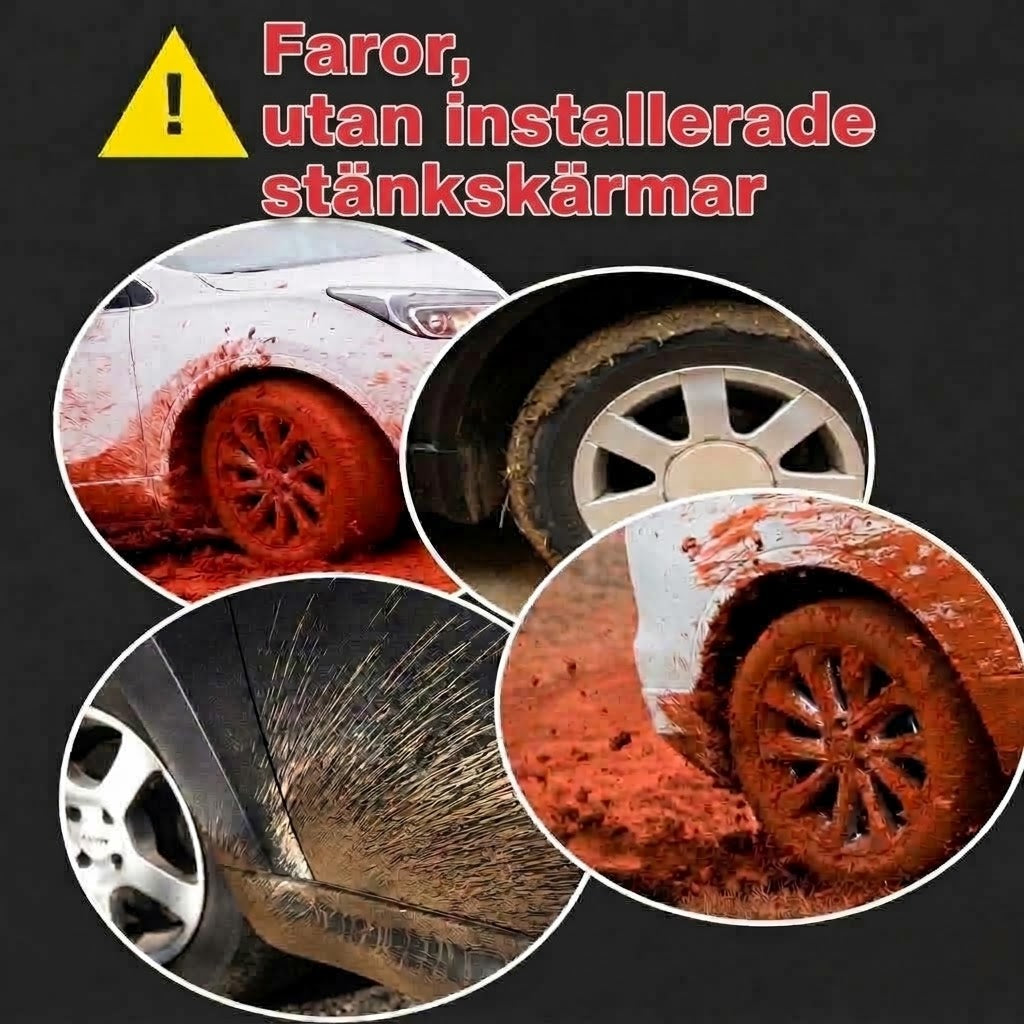 Stänkskydd med billogo – 4 st