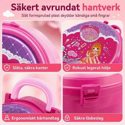 Sminkväska för barn (låtsasleksak): bärbart rollspelsset för flickor
