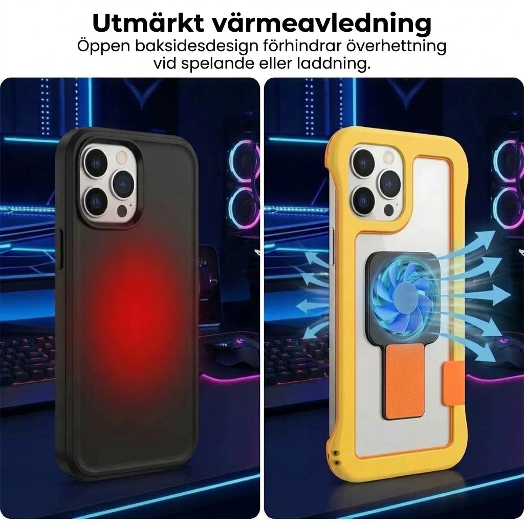 Bumper iPhone-skal med värmeavledning