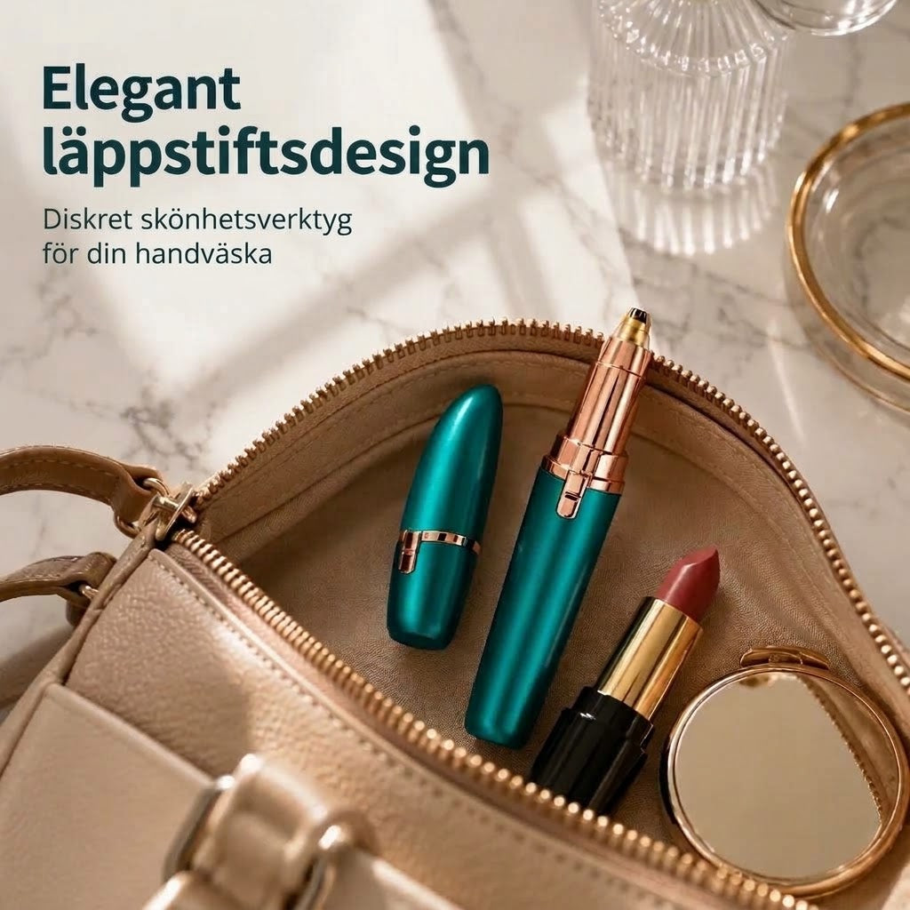 Elektrisk ögonbrynsepilator i pennformat – Inbyggd LED-lampa och USB-laddningsbar
