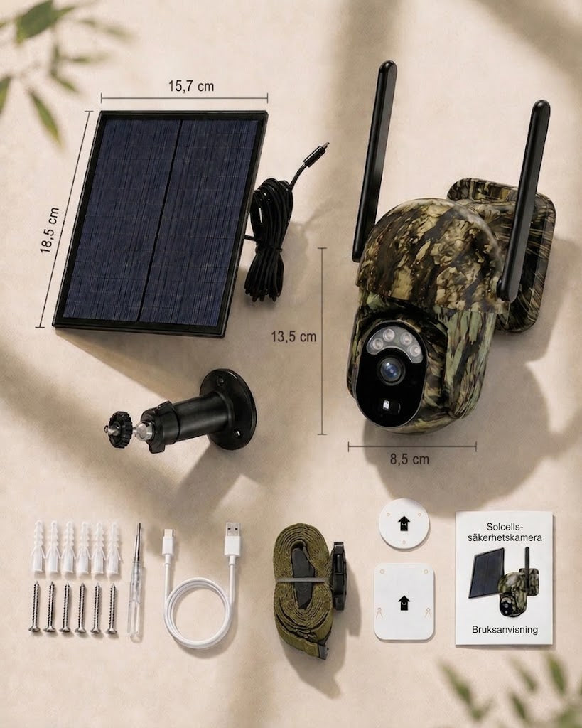 SolarWatch 360 Camo - Soldriven trådlös övervakningskamera