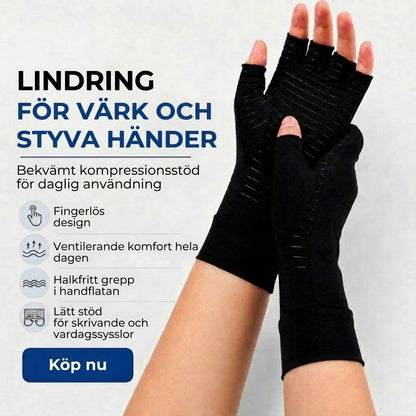 Koppar kompressionshandskar - 1 par