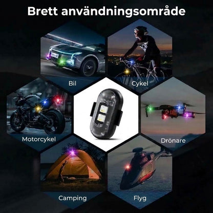 Trådlösa LED-stroboskopiska lampor – Inkl. fjärrkontroll – 2 st