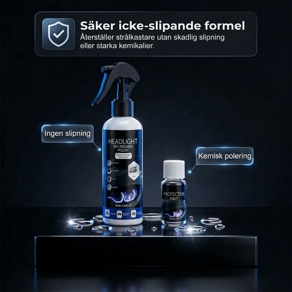 💡 Professionellt Renoveringskit för Strålkastare | Tar Bort Gulnad & Återställer Klarhet ✨