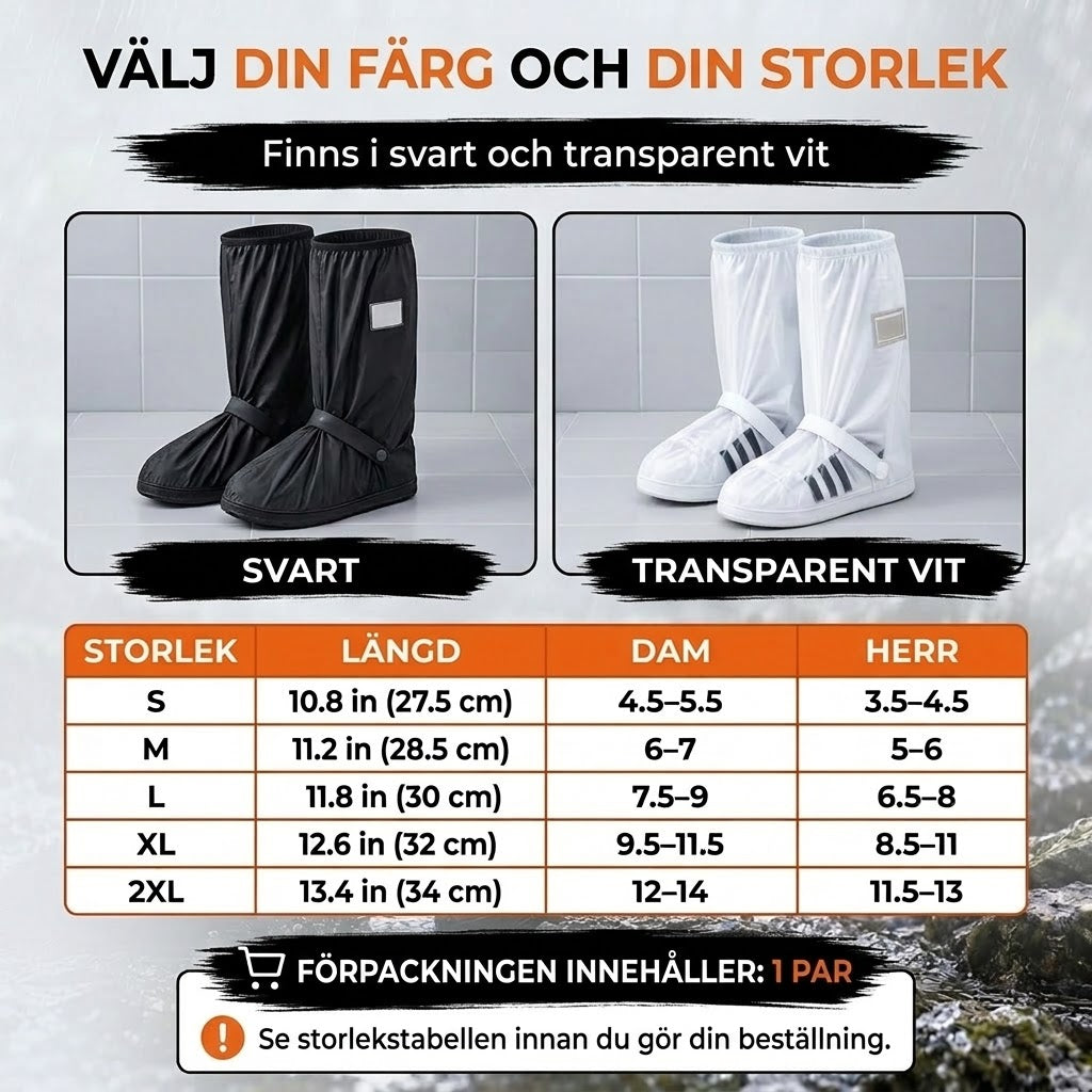 Vattentäta skoskydd – 1 par