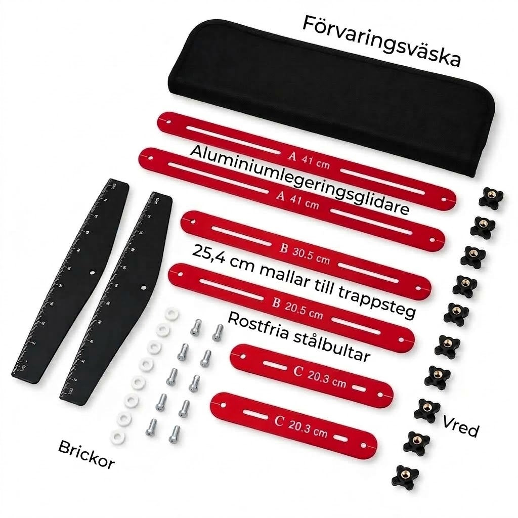 Hopfällbar trappstegsmall i aluminium