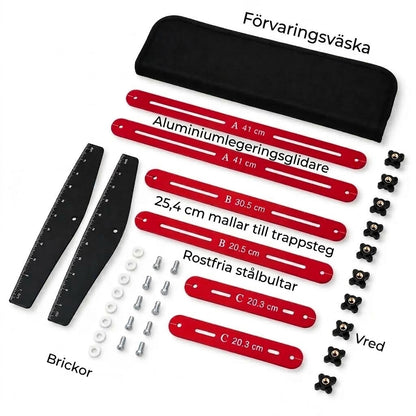 Hopfällbar trappstegsmall i aluminium