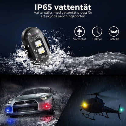 Trådlösa LED-stroboskopiska lampor – Inkl. fjärrkontroll – 2 st