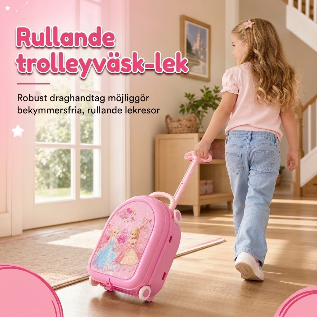 Sminkväska för barn (låtsasleksak): bärbart rollspelsset för flickor