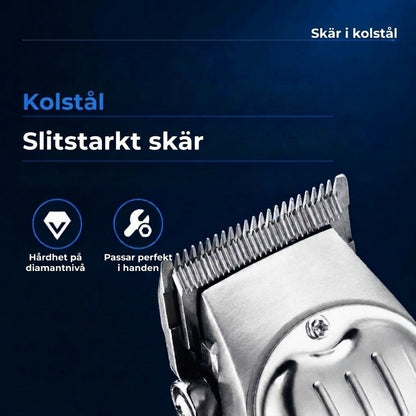 Professionell hårtrimmer i kolstål