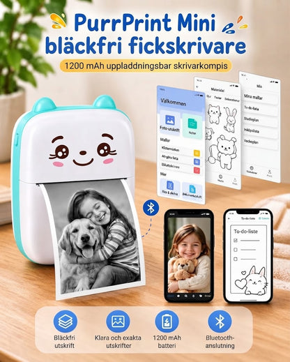 Bläckfri Fickskrivare – Bärbar Termoskrivare