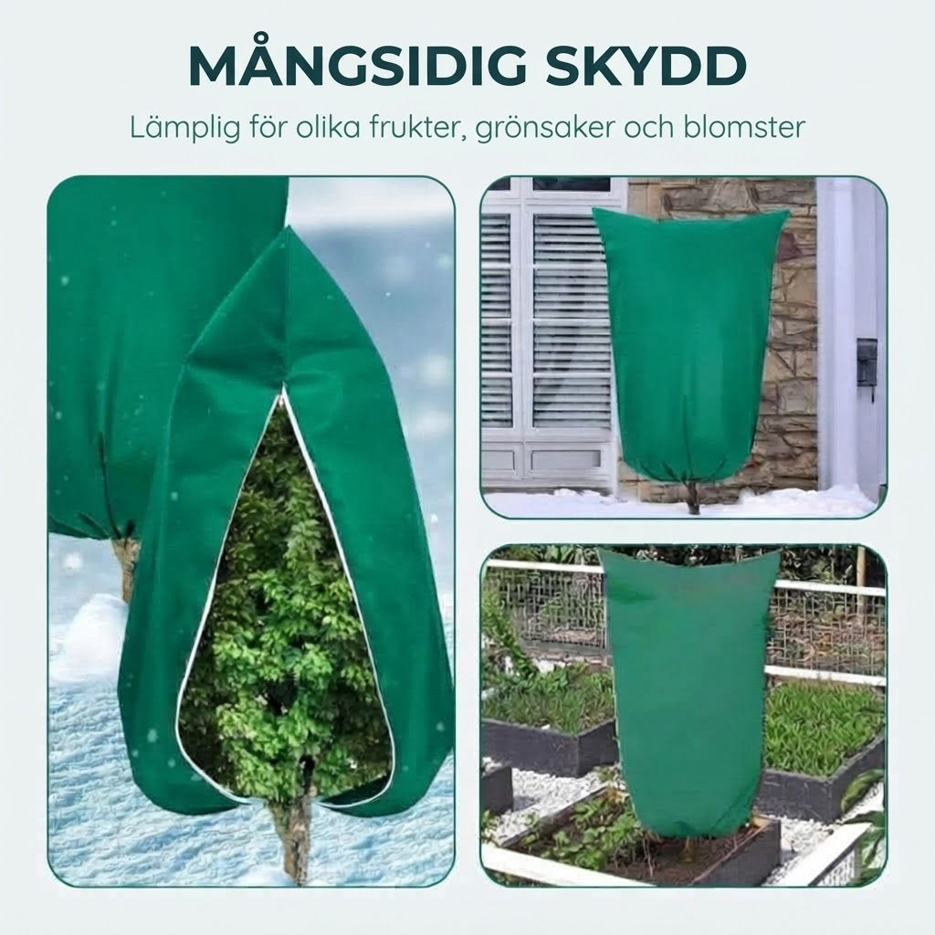🌷 Vinterskydd för Växter | Frostskyddspåse med Dragkedja & Dragsko