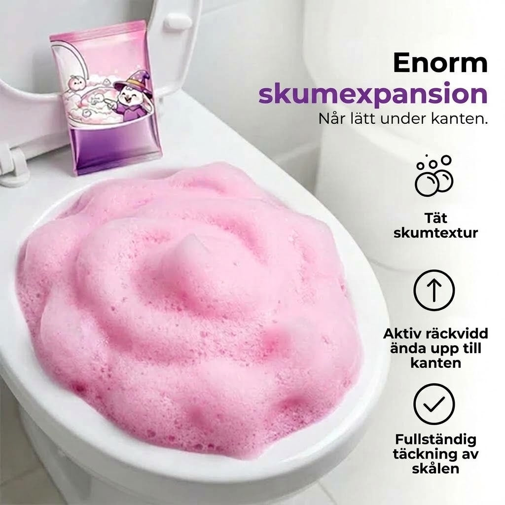 Skummande toalettrengöringspulver
