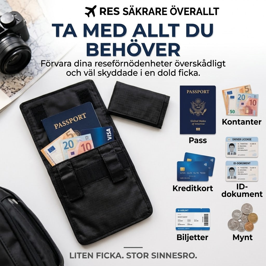 Dold stöldsäker midjeväska