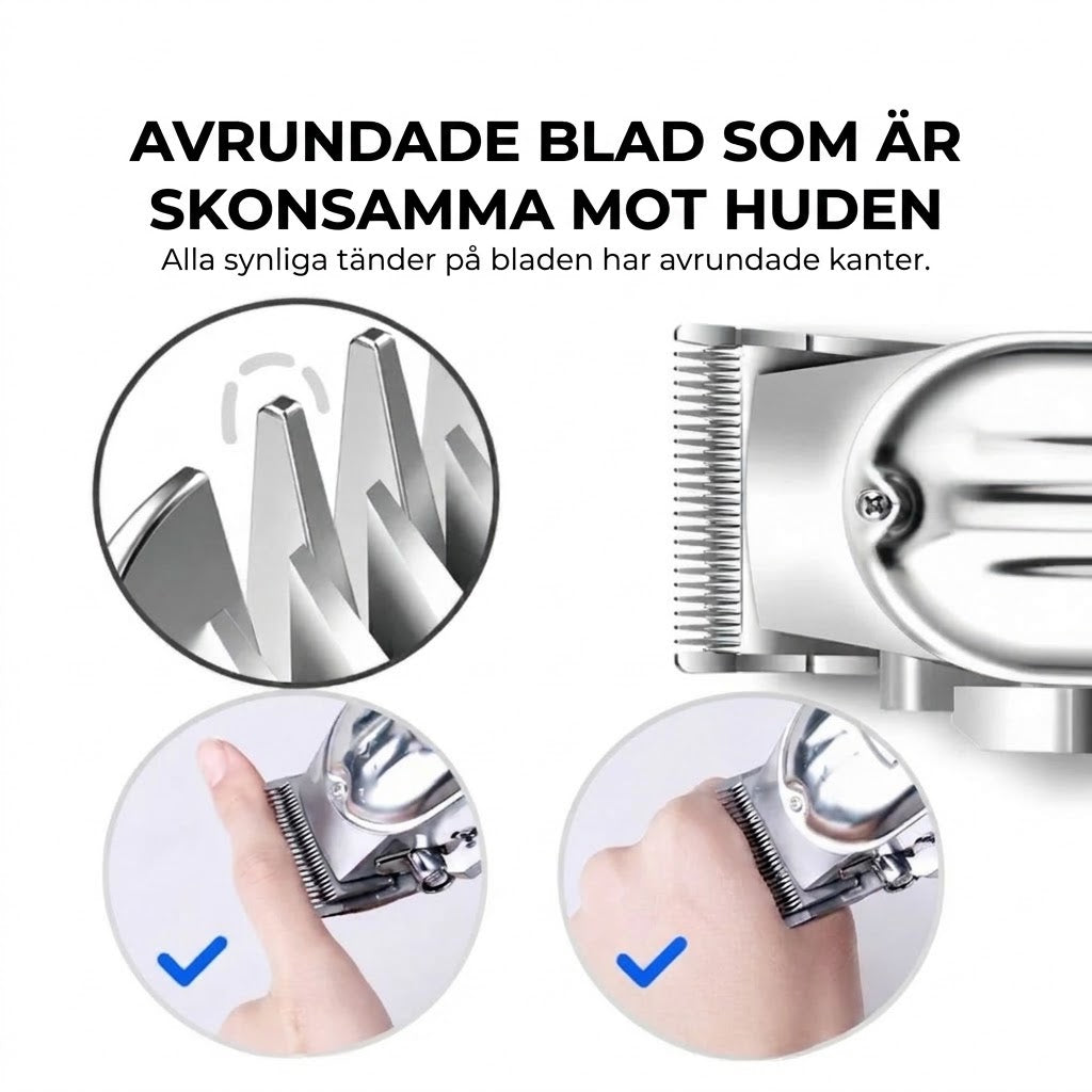 Professionell hårtrimmer i kolstål