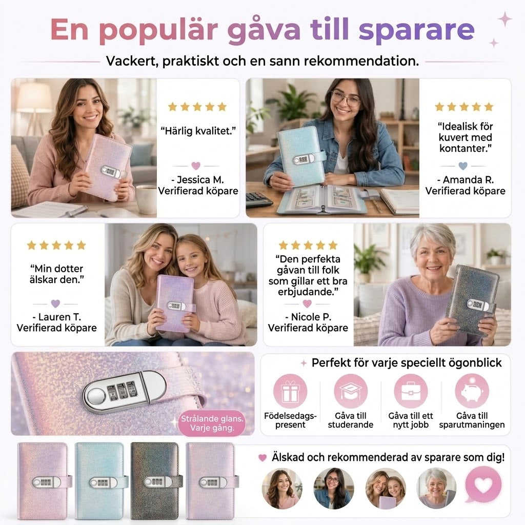 Budgetpärm med Kodlås | Sparpärm