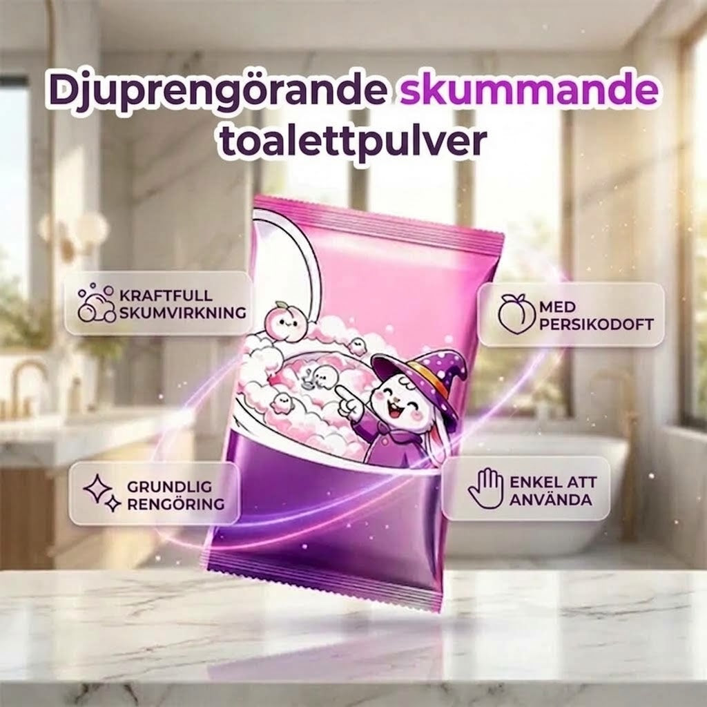 Skummande toalettrengöringspulver