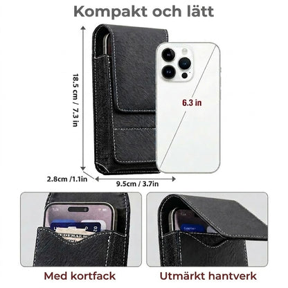Midjeväska i läder för mobil