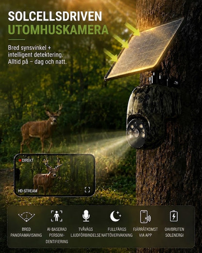 SolarWatch 360 Camo - Soldriven trådlös övervakningskamera
