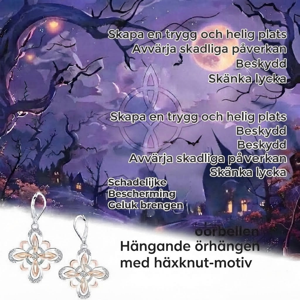 Silver Häxknut Örhängen