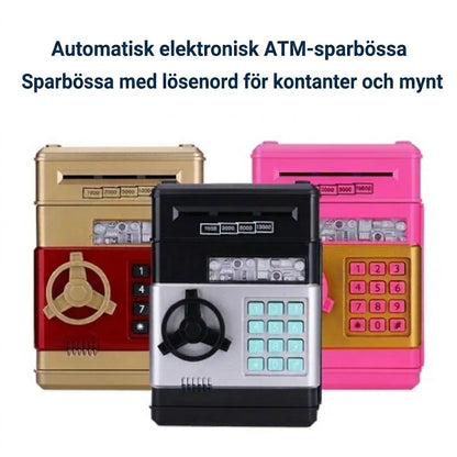 🔥 Mini ATM sparbössa – Insättning/uttag & elektronisk PIN-kod ✨