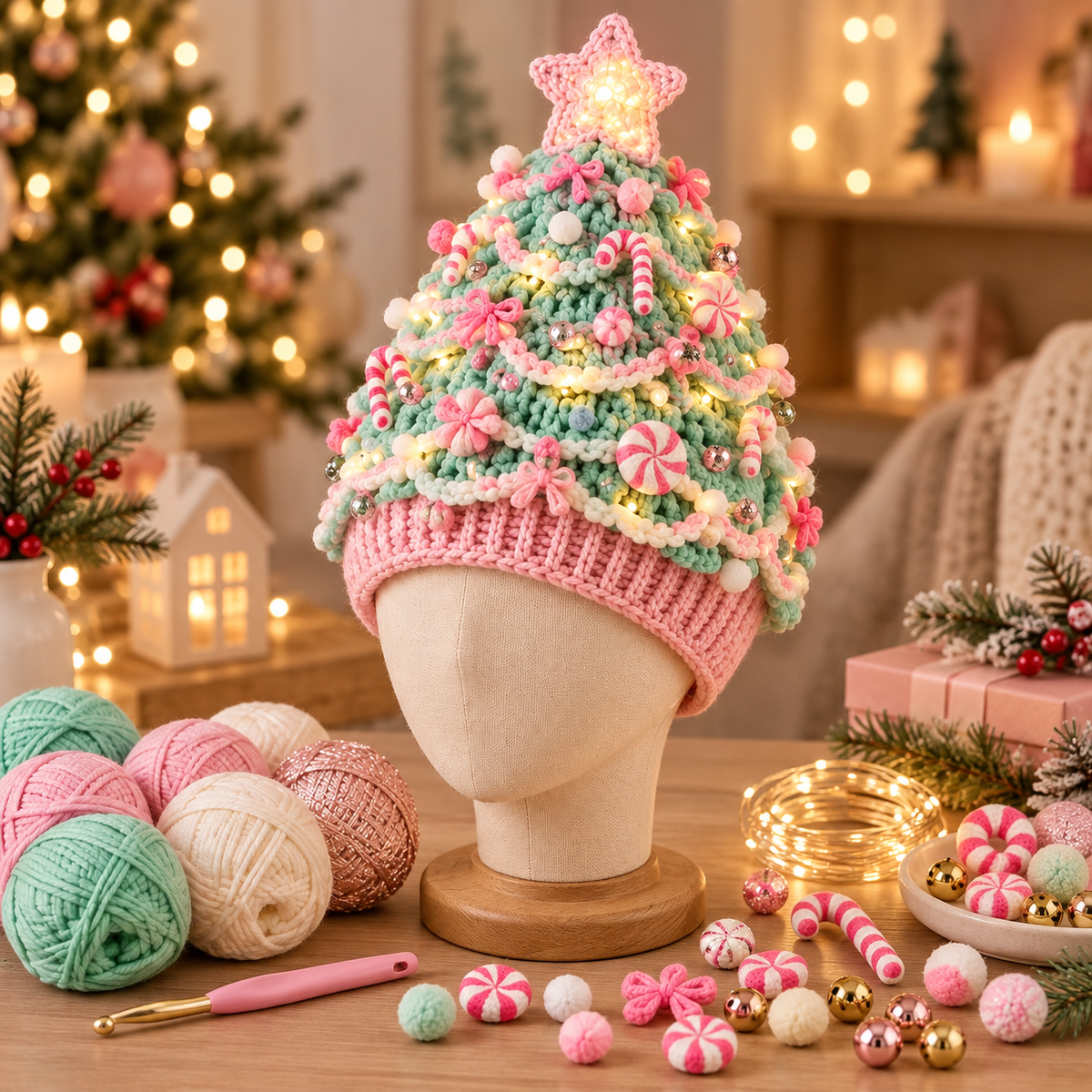 Julens Mysigaste DIY-kit | Virka Din Egen Julgransmössa | Virkset