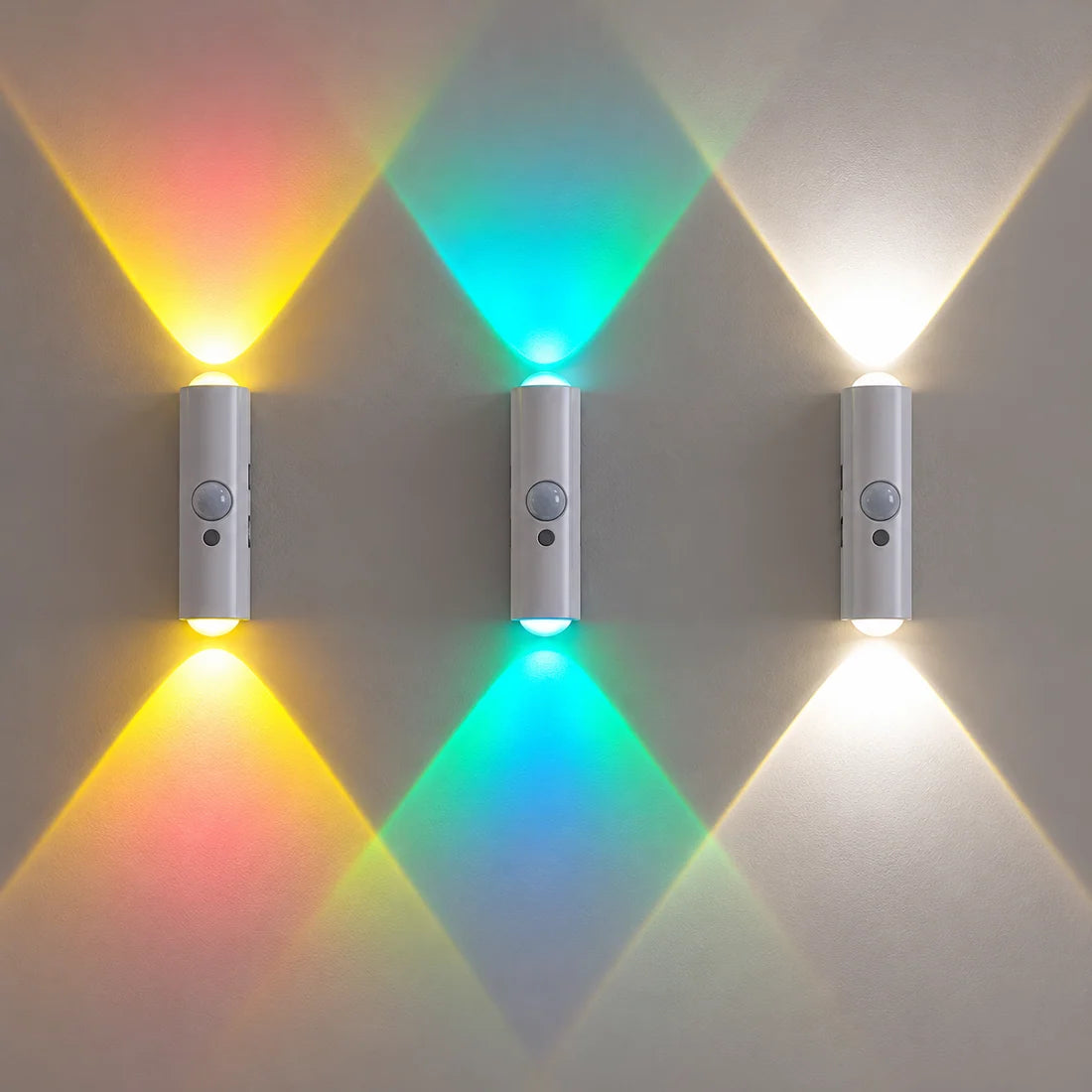 LED-vägglampa med rörelsesensor – Trådlös, dimbar och USB-uppladdningsbar