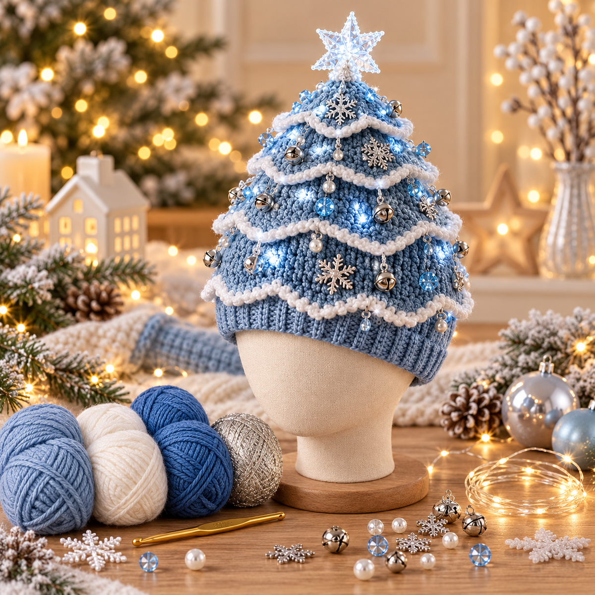 Julens Mysigaste DIY-kit | Virka Din Egen Julgransmössa | Virkset