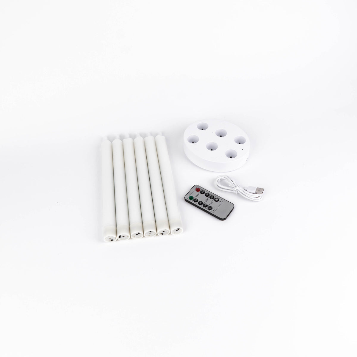 Uppladdningsbara LED-vaxljus | 6-pack