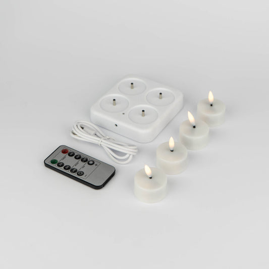Uppladdningsbara LED-värmeljus | Flamfria
