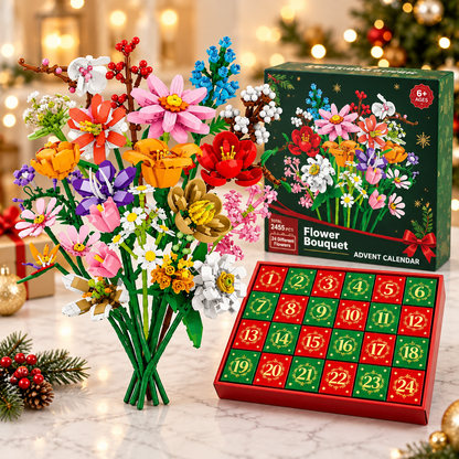 Bloom & Build Adventskalender – Bygg din egen magiska bukett till jul