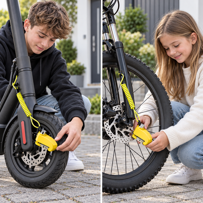 LarmLås 110 dB – Bromsskivelås för cykel, moped & MC