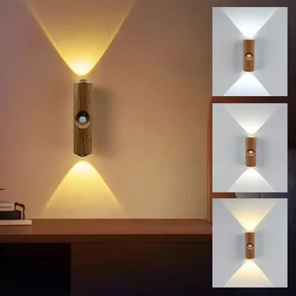 LED-vägglampa med rörelsesensor – Trådlös, dimbar och USB-uppladdningsbar