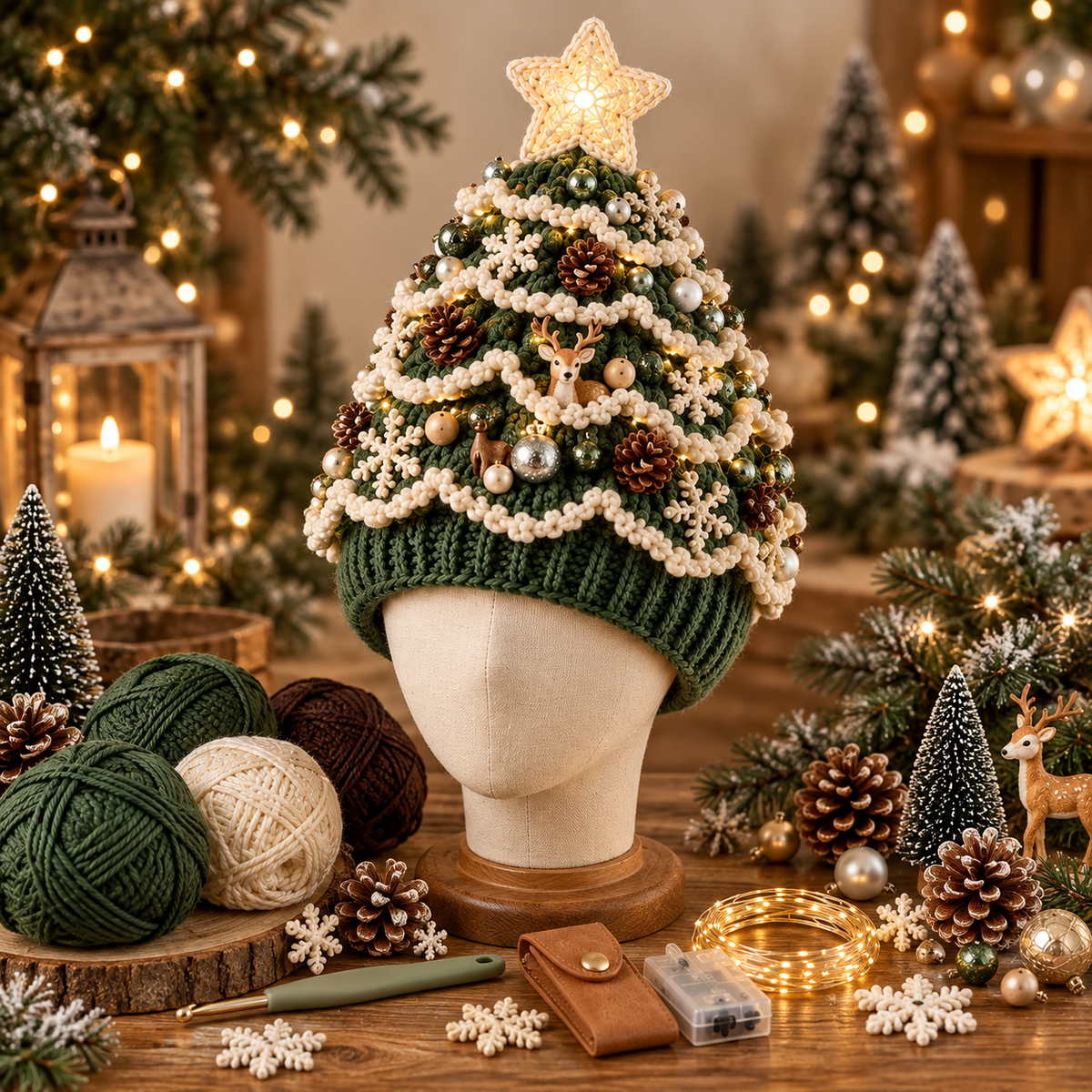 Julens Mysigaste DIY-kit | Virka Din Egen Julgransmössa | Virkset