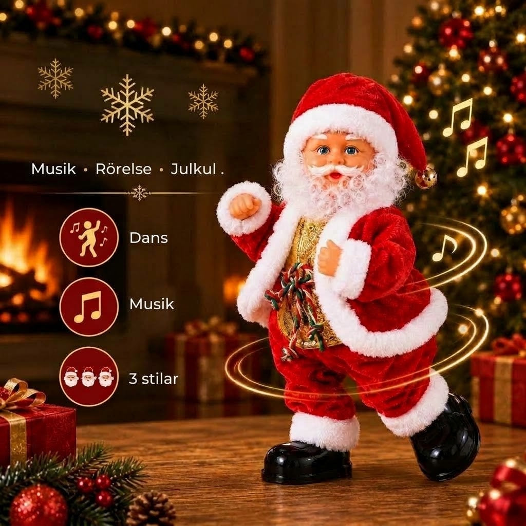 Dansande Jultomte med Musik