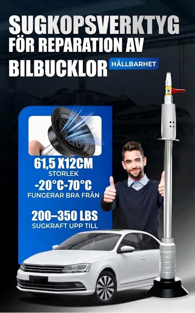 Dent Repair Magic | Bulutdragare med Sugkopp | Gör-det-själv Bilreparation