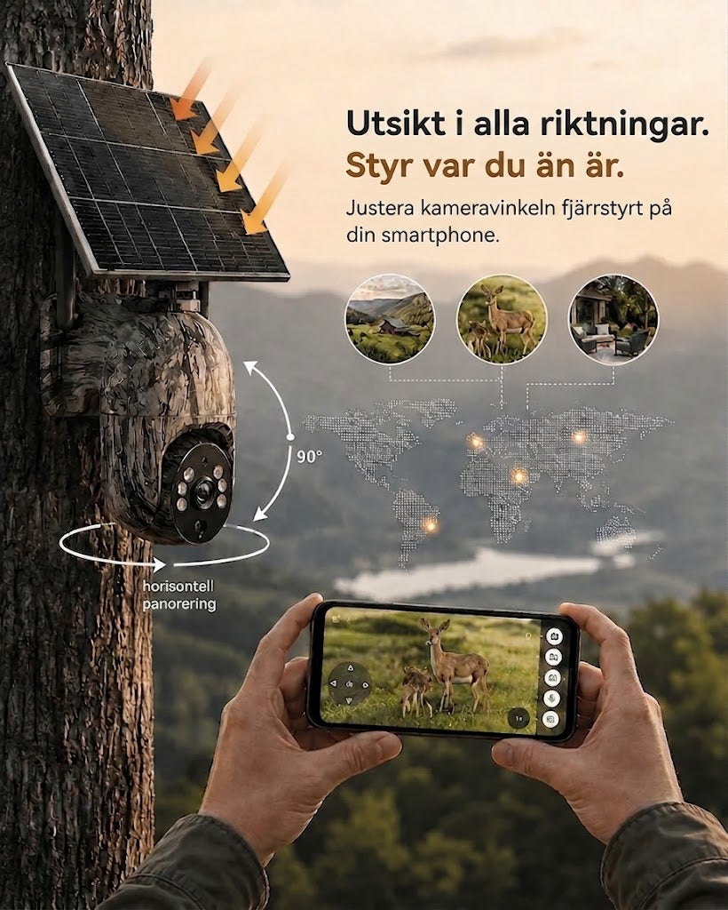 SolarWatch 360 Camo - Soldriven trådlös övervakningskamera