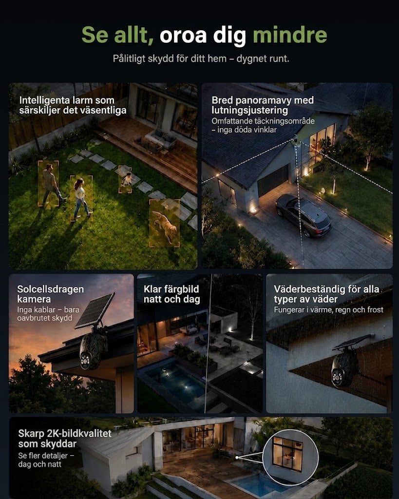 SolarWatch 360 Camo - Soldriven trådlös övervakningskamera