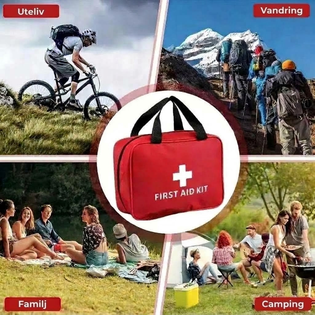 Essentiellt nödpaket för första hjälpen