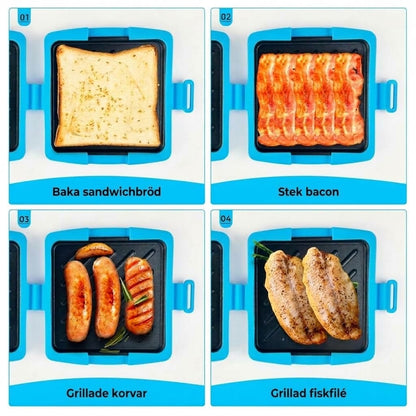 3-i-1 Mikrovågsgrill med Non-stick Beläggning