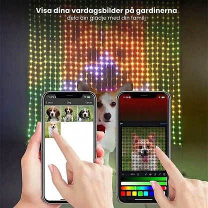 Smart LED-ljusgardin – Egen ljusdesign via app
