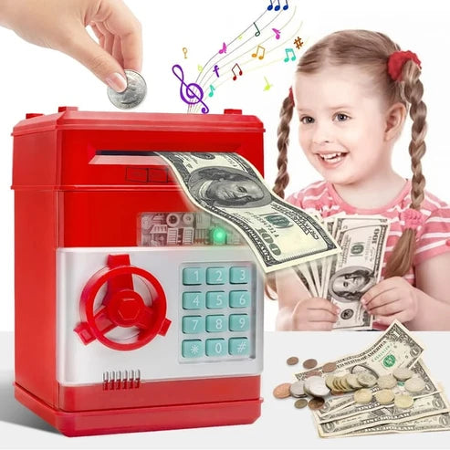 🔥 Mini ATM sparbössa – Insättning/uttag & elektronisk PIN-kod ✨