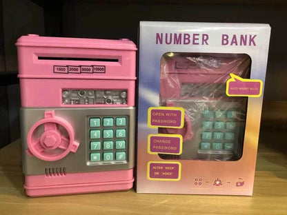 🔥 Mini ATM sparbössa – Insättning/uttag & elektronisk PIN-kod ✨