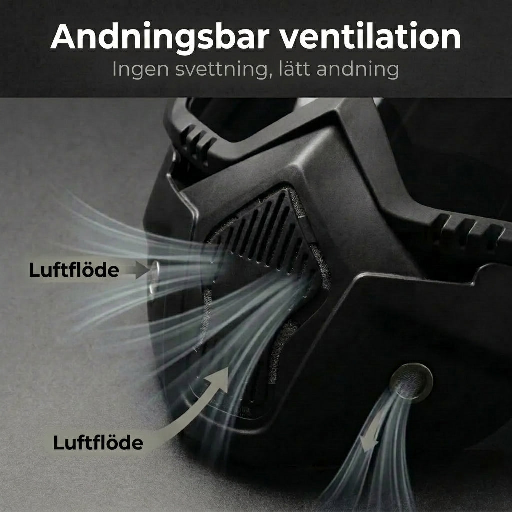 Reptålig sportmask