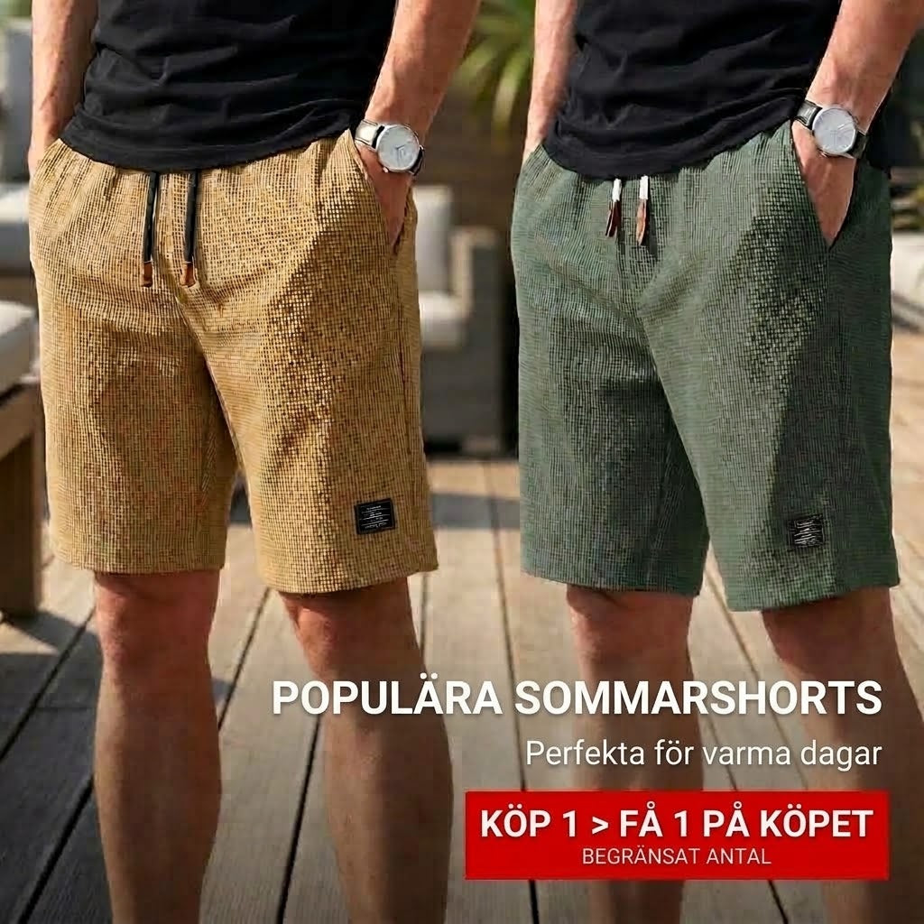 Korta herrbyxor – Bekväma sommarshorts med elastisk midja