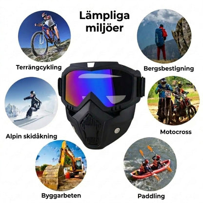Reptålig sportmask